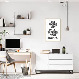 Quadro Frase Do More 43x30 Filete Marfim