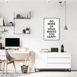 Quadro Frase Do More 43x30 Filete Preto