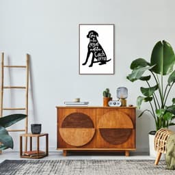 Quadro Frase Gente legal adota Cachorro 100x70 Filete Marrom