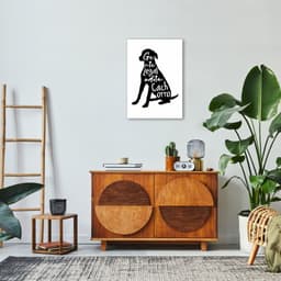 Quadro Frase Gente legal adota Cachorro 100x70 Sem Moldura