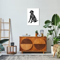 Quadro Frase Gente legal adota Cachorro 86x60 Filete Branco