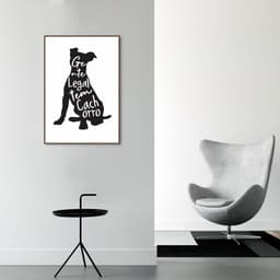 Quadro Frase Gente legal tem Cachorro 100x70 Filete Marrom