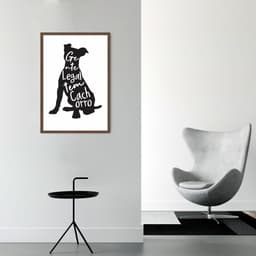 Quadro Frase Gente legal tem Cachorro 43x30 Caixa Marrom