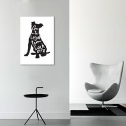 Quadro Frase Gente legal tem Cachorro 60x43 Sem Moldura