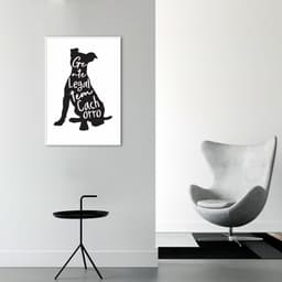 Quadro Frase Gente legal tem Cachorro 86x60 Filete Branco