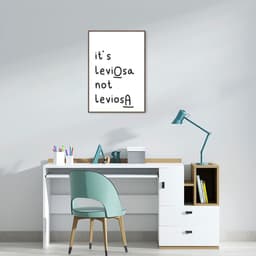 Quadro Frase Hermione It's LeviOsa 86x60 Filete Marrom