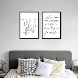 Quadro Frase Meu Lugar Favorito 88x60 2-60x43 Caixa Preto