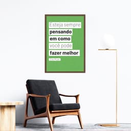 Quadro Frase Não se Acomode 43x30 Caixa Marrom