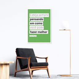 Quadro Frase Não se Acomode 60x43 Caixa Branco