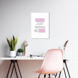 Quadro Girls just wanna be CEO 86x60 Filete Branco