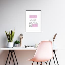 Quadro Girls just wanna be CEO 86x60 Filete Preto