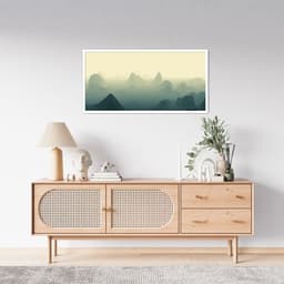 Quadro Horizonte Green Mountain 120x60 Caixa Branco