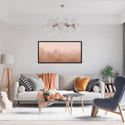 Quadro Horizonte Orange Mountain 120x60 Caixa Preto