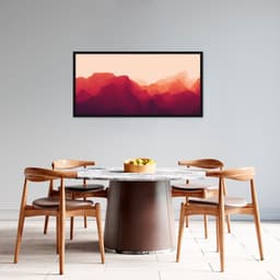 Quadro Horizonte Red Mountain 100x50 Caixa Preto