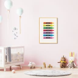 Quadro Infantil Cores em Giz 86x60 Caixa Marfim