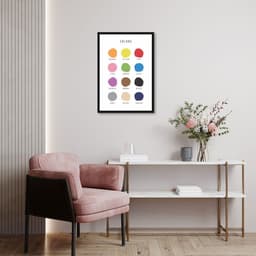 Quadro Infantil English Colors 86x60 Caixa Preto