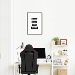 Quadro Jogue como uma garota 60x43 Caixa Marrom