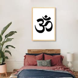 Quadro Mantra Om 86x60 Caixa Marfim