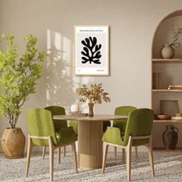 Quadro Matisse Black Flower 100x70 Caixa Marfim