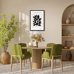 Quadro Matisse Black Flower 43x30 Caixa Preto