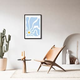 Quadro Matisse Blue Flower 86x60 Caixa Preto