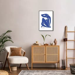 Quadro Matisse Blue Woman 43x30 Filete Preto