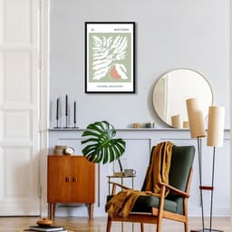 Quadro Matisse Floral Papiers Decoupes 60x43 Caixa Preto