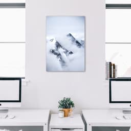 Quadro Montanha Nevada 43x30 Sem Moldura