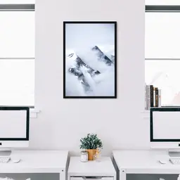 Quadro Montanha Nevada 60x43 Caixa Preto