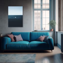 Quadro Oceano Barco em Origami 60x43 Sem Moldura