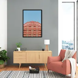 Quadro Palácio Hawa Mahal Jaipur 100x70 Caixa Preto