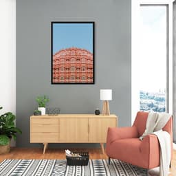 Quadro Palácio Hawa Mahal Jaipur 60x43 Caixa Preto