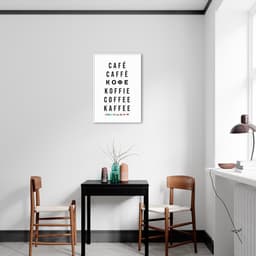 Quadro Palavra Idiomas 86x60 Filete Branco