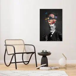 Quadro Sigmund Freud Head Explosion 86x60 Sem Moldura