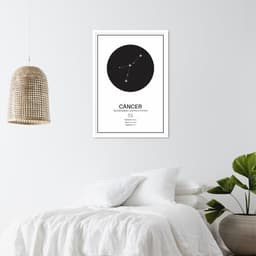 Quadro Signos do Zodíaco Câncer 86x60 Caixa Branco