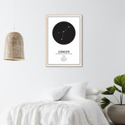 Quadro Signos do Zodíaco Câncer 86x60 Filete Marfim