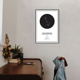 Quadro Signos do Zodíaco Escorpião 43x30 Caixa Marfim