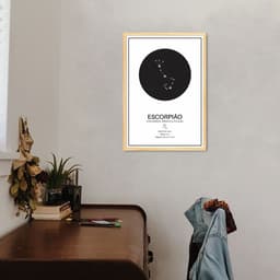 Quadro Signos do Zodíaco Escorpião 86x60 Caixa Marfim