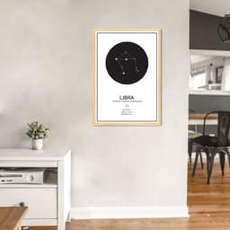 Quadro Signos do Zodíaco Libra 43x30 Caixa Marfim