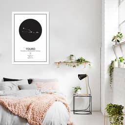 Quadro Signos do Zodíaco Touro 86x60 Caixa Branco