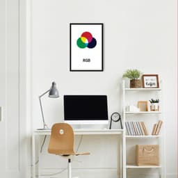 Quadro Sistema de Cores RGB 100x70 Caixa Preto