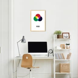 Quadro Sistema de Cores RGB 43x30 Caixa Marfim