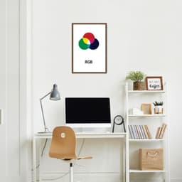 Quadro Sistema de Cores RGB 43x30 Caixa Marrom
