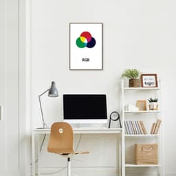 Quadro Sistema de Cores RGB 43x30 Filete Marrom