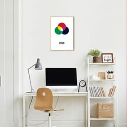 Quadro Sistema de Cores RGB 60x43 Filete Marfim