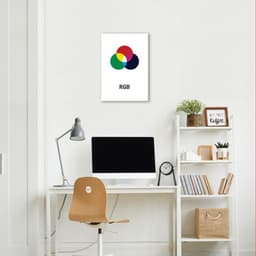 Quadro Sistema de Cores RGB 60x43 Sem Moldura