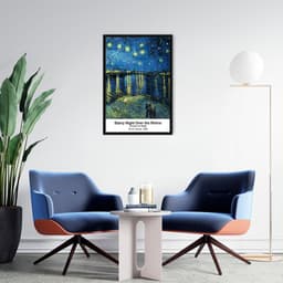 Quadro Starry Night Over the Rhone 100x70 Caixa Preto