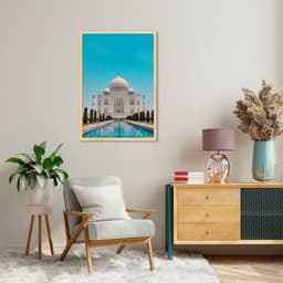 Quadro Taj Mahal India 100x70 Caixa Marfim
