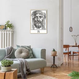 Quadro The Head of Christ Crowned 86x60 Filete Marrom