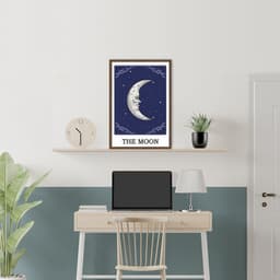 Quadro The Moon Tarot 60x43 Caixa Marrom